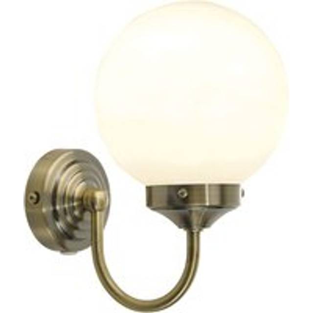 Dar Lighting Group Dar BAR0775 Barclay Bathroom Wall Light Antique Bra
