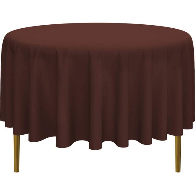 Lann's Linens - 90 Round Premium Tablecloth for Wedding/Banquet/Restaurant - Polyester Fabric Table Cloth - Chocolate Brown