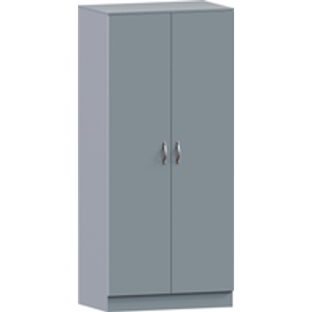 Vida Designs Riano One-Door Wardrobe with Shelf and Hanging Rail, Grey