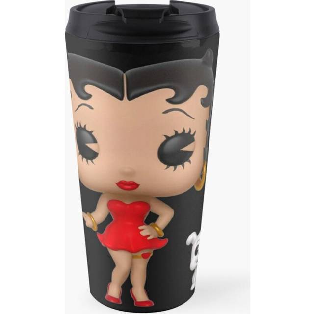 Insulated Travel Coffee Mug Betty Boop with Pudgy Stainless Steel Cup Tumbler 17oz