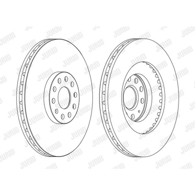 JURID Bromsskiva 562239JC-1 345 30 9 112 ventilerad VOLKSWAGEN: GOLF 6, Golf 5, Passat B6 Variant, AUDI: A3 Sportback, A3 Hatchback