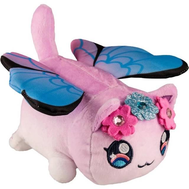 Cat Stuffed Animal Plush,Soft Meemeows Cat Plush Doll Birthday, Party Gift for Kids Girlfriend and Sisters (Butterfly Cat)