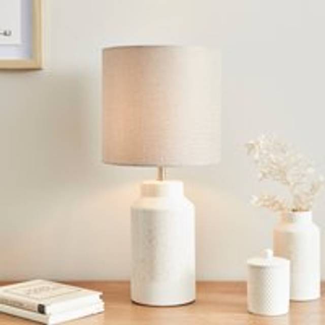 Dorma Purity Ceramic Table Lamp - White