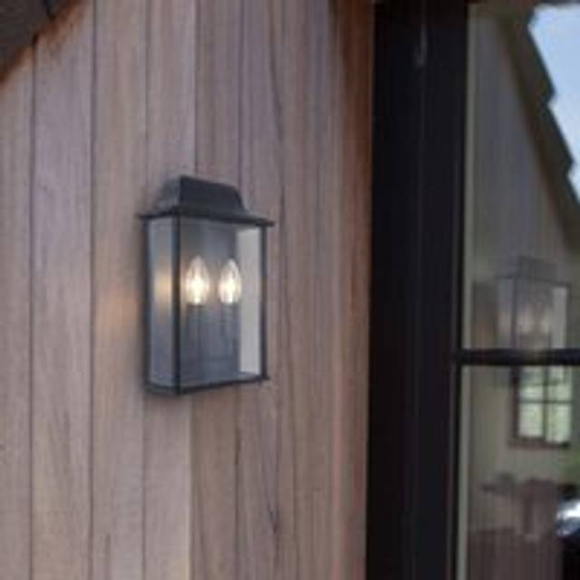 Lutec IP44 Holly Wall Light - Black