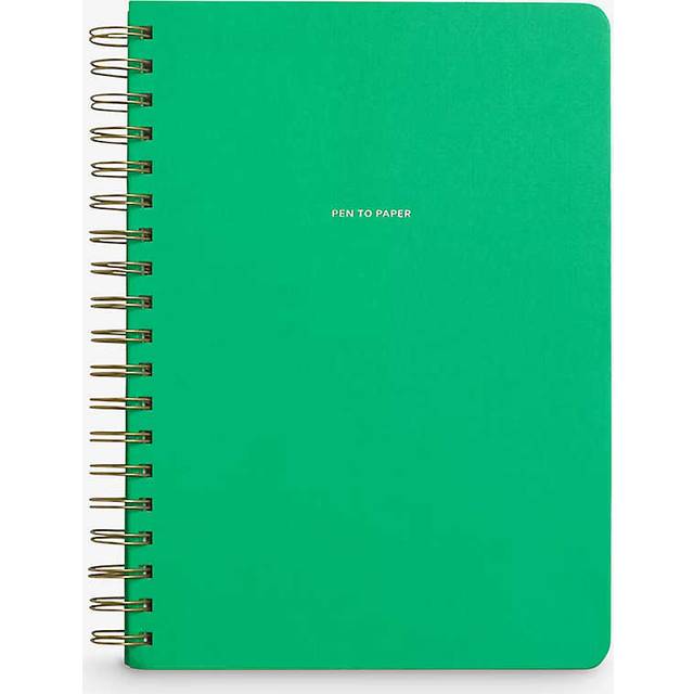 Papier Green Pen To Paper Lined Spiral Notebook 25cm X 17.6cm - GREEN