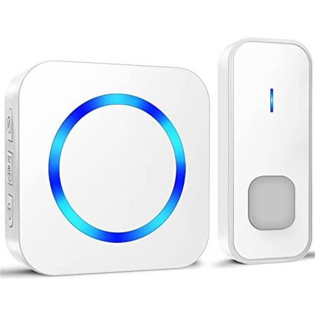 Wireless Doorbell, Waterproof Doorbell Cordless Battery Operated at 1300ft Long Range, Plug in Electric Door Bell Chime Kit with 55 Melodies 5 Volume