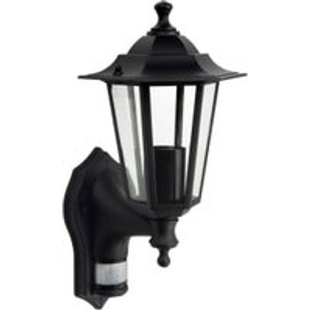 Wickes Black PIR Lantern Wall Light - 60W