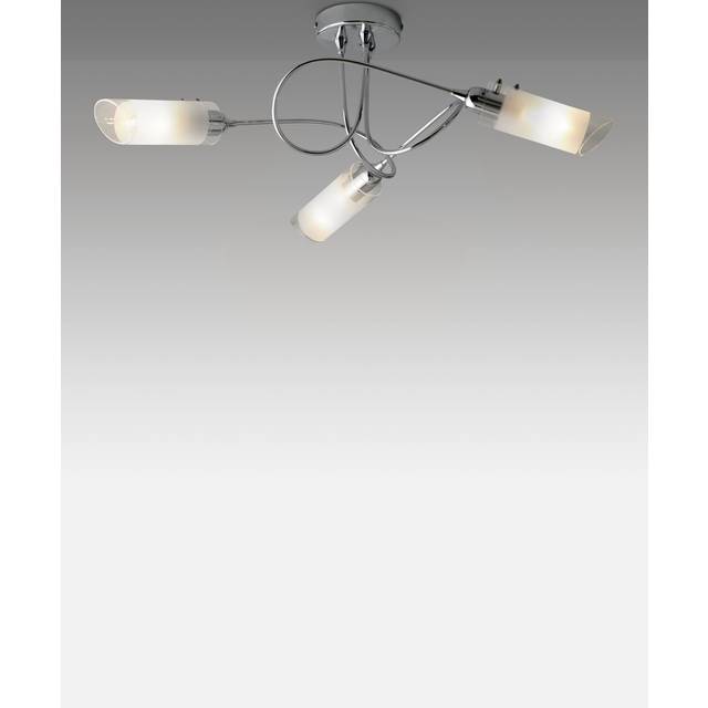 John Lewis Limbo Semi Flush 3 Arm Ceiling Light, Chrome