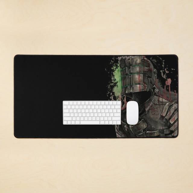 Desk Mat Dead Space (watercolour painting)  Large Gaming Mouse Pad 35x16 inch