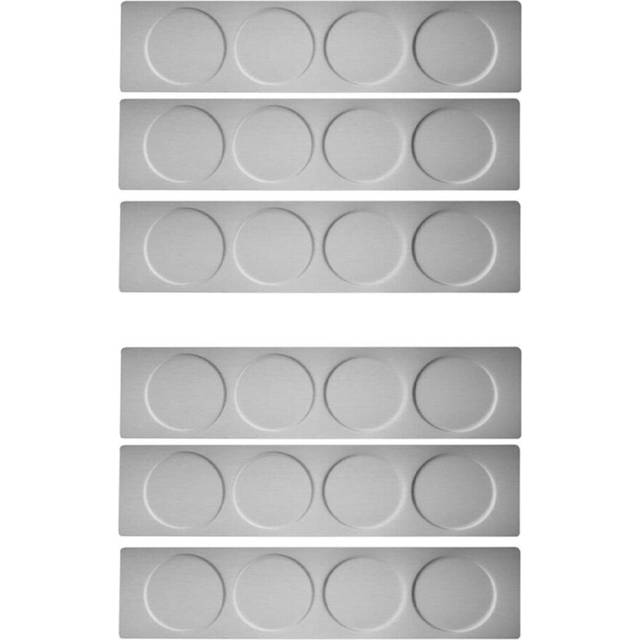 6X Magnetic Spice Jars Rack Stainless Steel Spice Jars Wall Plate Base Wall Mounted Base for Magnetic Spice Tins