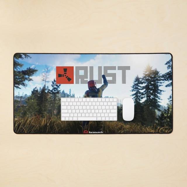 Desk Mat Rust Hazmat Suit Outfit  Large Gaming Mouse Pad 35x16 inch