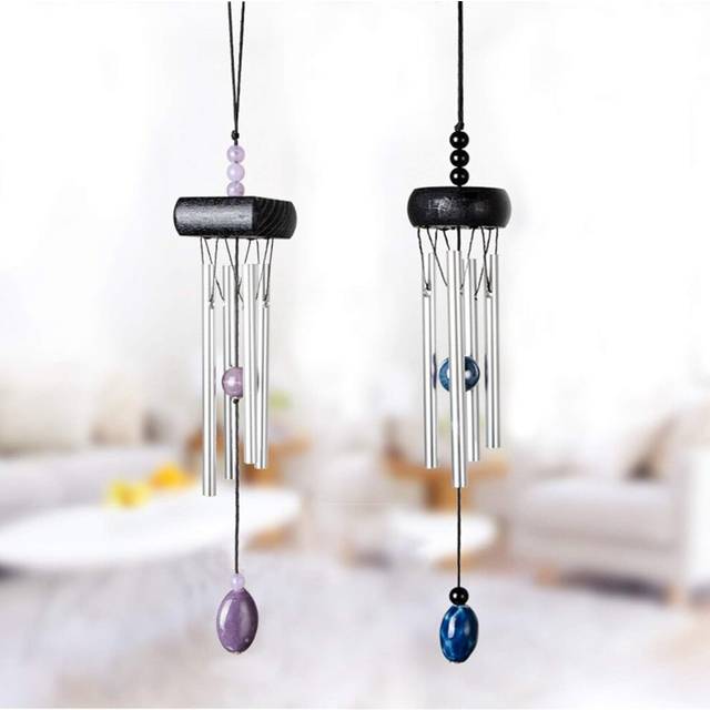 Wind Chimes, Creative Design 2 Pieces Beautiful Garden Bells, Portable Metal Wind Chimes for Home Garden Decoration, Small Size