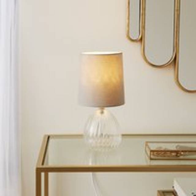 Cherie Glass Table Lamp - Dove