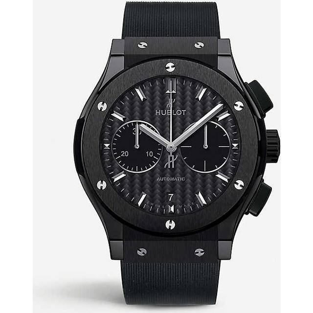 Hublot Mens Black 521.cm.1771.rx Classic Fusion Ceramic Chronograph Watch - BLACK