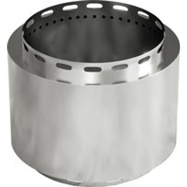 Outsunny Smokeless Fire Pit, 48.5cm Portable Wood Burning Firepit With Poker For Garden Camping Bonfire Party, Stainless Steel, Silver