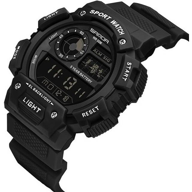 (All Black Watch) SANDA Brand G Style Men Digital Watch Shock Military Sports Watches Fashion