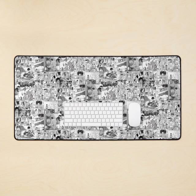 Desk Mat Attack on Titans newer manga collage Large Gaming Mouse Pad 35x16 inch