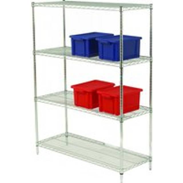Olympic Chrome Wire Mobile Shelving Kit - 1740 x 1219 x 457mm