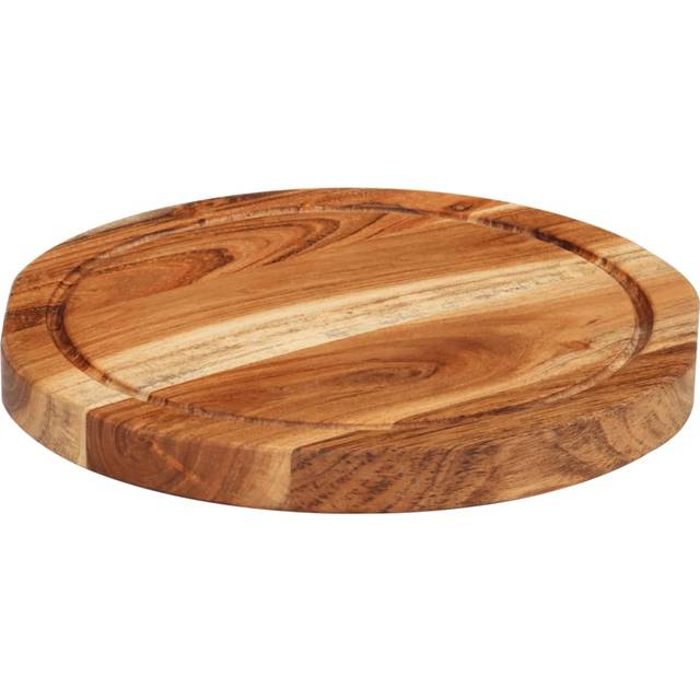 vidaXL Chopping Board Ø25x2.5 cm Solid Wood Acacia - Brown