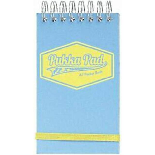 Pukka Pad A7 Pastel Blue & Yellow Pocket Notebook / Spiral Bound / 50 sheets / One Supplied