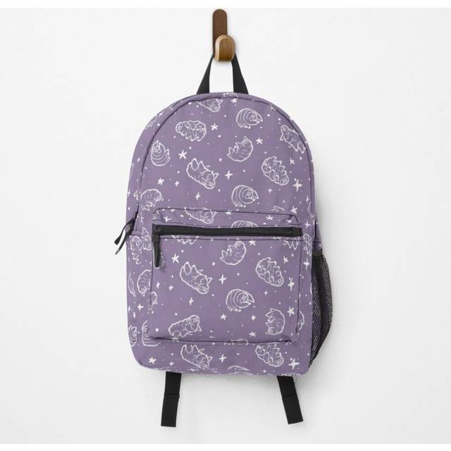 "Backpack Tardigrades in Space (lavender) School Bag Travel 15"""