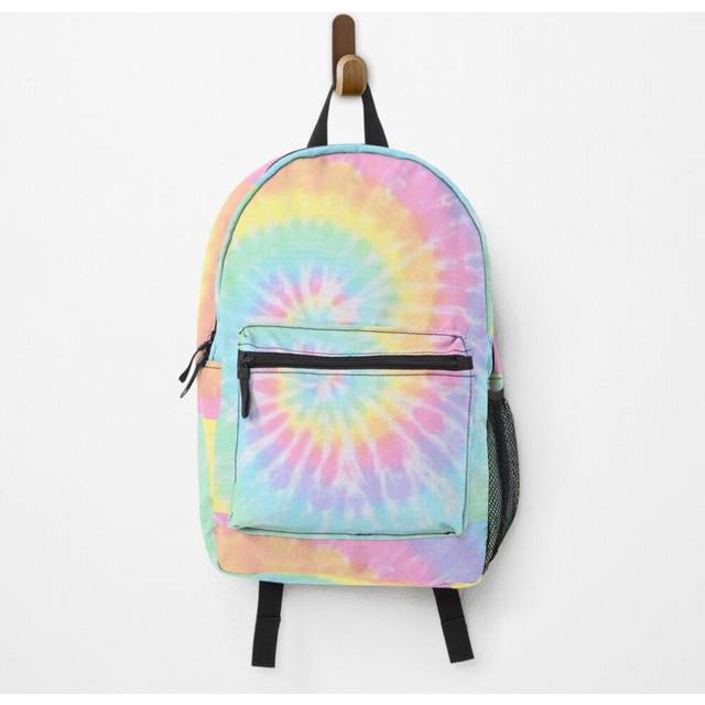 "Backpack Tie dye pastel  School Bag Travel 15"""