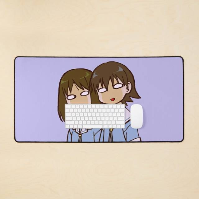 Desk Mat I draw unmotivated osaka and tomo / funny azumanga daioh Large Gaming Mouse Pad 35x16 inch