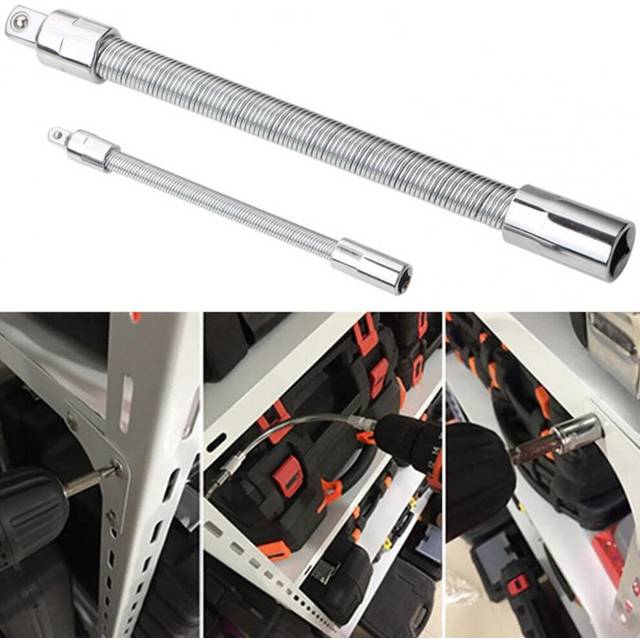 1/4 3/8 1/2 Socket Extension Rod Bar Strong Torque Universal Electric Drill Screwdriver Bit Snake Flexible Hose Cardan Shaft