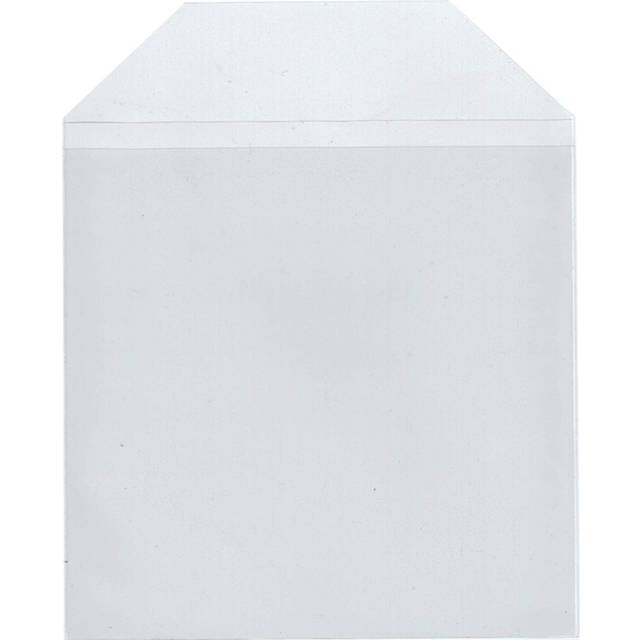 Maxtek 100 Pieces Clear Transparent CPP Plastic CD DVD Sleeves Envelope Holder  100 Micron Thickness.