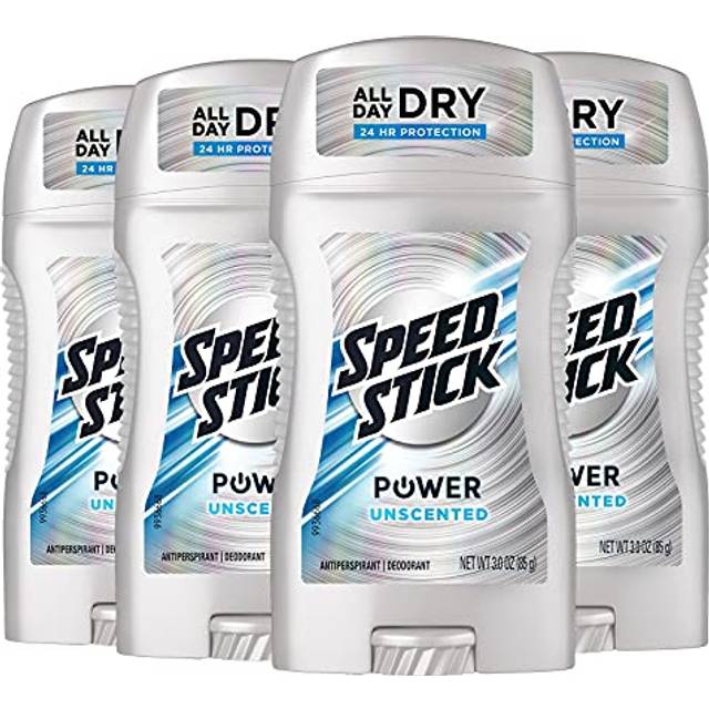 Speed Stick Men's Antiperspirant Deodorant  Unscented  3 Ounce  4 Pack