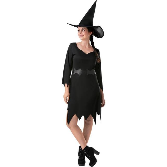 (L, Black) Bristol Novelty Womens/Ladies Witch Nylon Costume