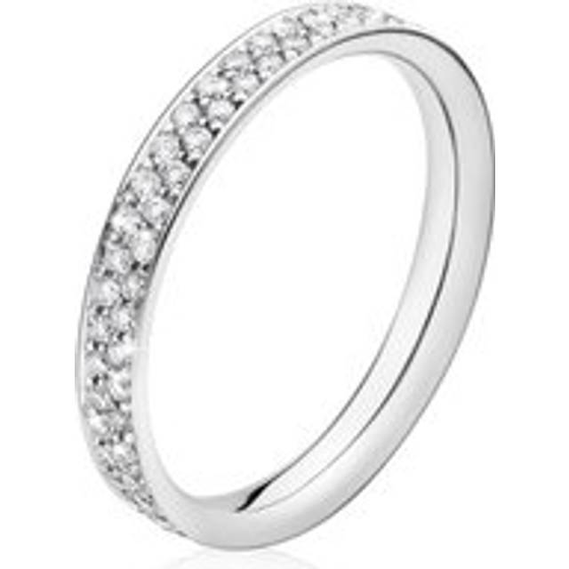 Georg Jensen Magic 18ct White Gold Pave-Set Diamond Band Ring - 48
