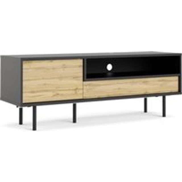 Furniture To Go Match Tv-Unit 1 Door + 1 Drawer In Black/oak - One Size