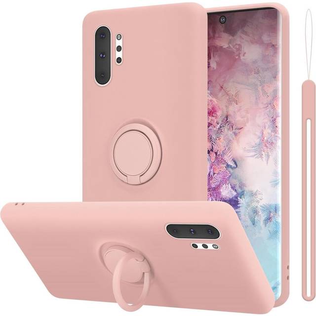 (LIQUID PINK) Cadorabo Case for Samsung Galaxy NOTE 10 PLUS Cover Protection TPU Silicone Gel Back case Fokus Ring
