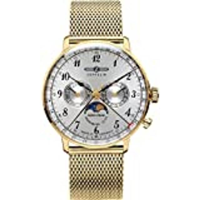Zeppelin LZ129 Hindenburg Moonphase Silver Dial Quartz 7039M-1 7039M1 Women's Watch