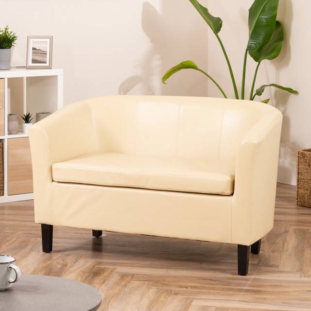 Meriden 2 Seat Tub Sofa - Cream - White