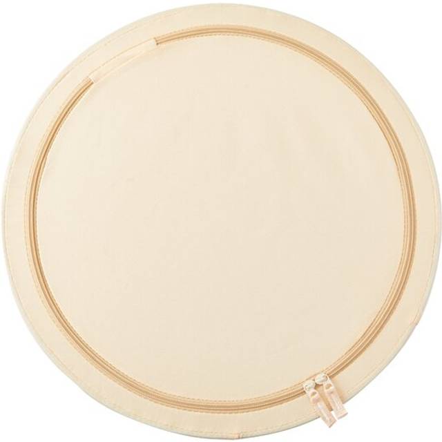 Abby Folding Round Storage Box with Collapsible Steel Frames - Tan / 45l - Yellow