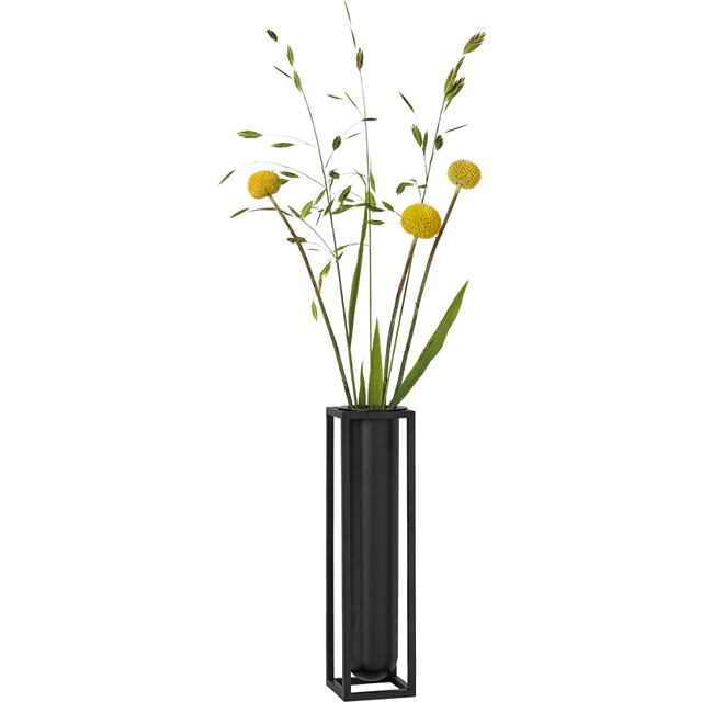 Audo Copenhagen - Kubus Vase - Vas - Flora Black - 6x6x24 cm