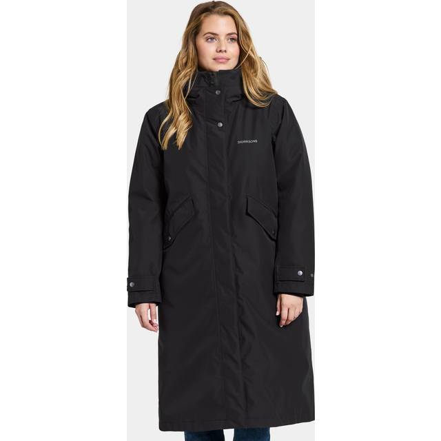 Didriksons Womens Mia Parka Long: Black: 16 Size: 16, Colour: Black
