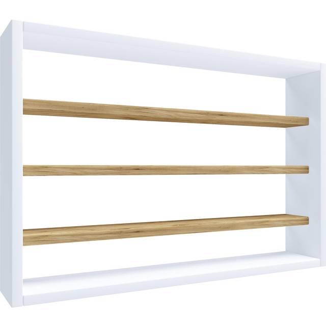 KÖKSHYLLA 60/40/10 cm i vit, honungsek
