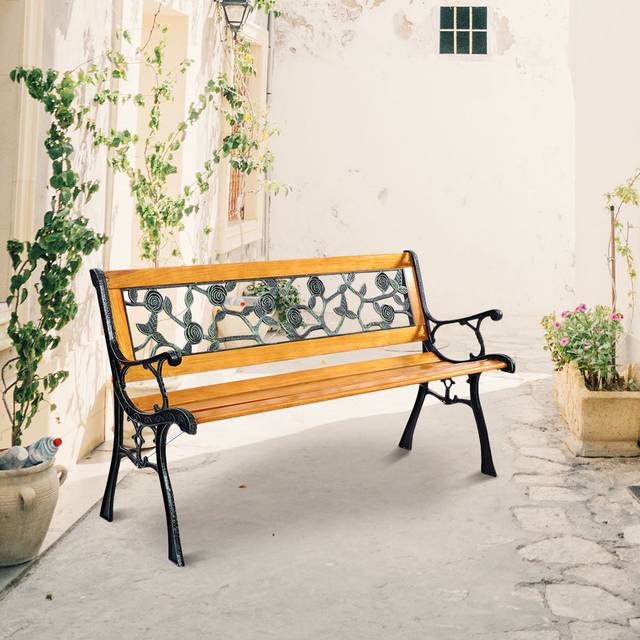 Pearcy Park Bench - Brown (74cm H X 126cm W X 52cm D)