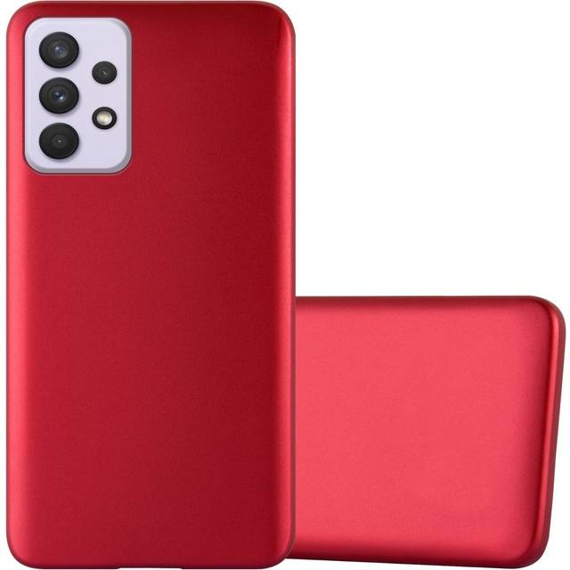 (Red) Cadorabo Case for Samsung Galaxy A33 5G Cover Matt Metallic Protection TPU Silicone Gel Back case