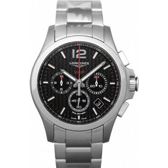 LONGINES Conquest V.H.P Chronograph 42mm Men's Watch L3.717.4.66.6 / L37174666 - Black - 44 mm