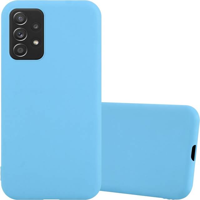 (Blue) Cadorabo Case for Samsung Galaxy A52 (4G / 5G) / A52s Cover Protection TPU Silicone Gel Back case Candy Design