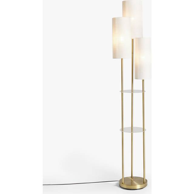 John Lewis Cluster Trio Shelf Floor Lamp, Brass