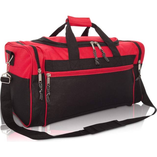 DALIX 21 Blank Sports Duffle Bag gym Bag Travel Duffel with Adjustable