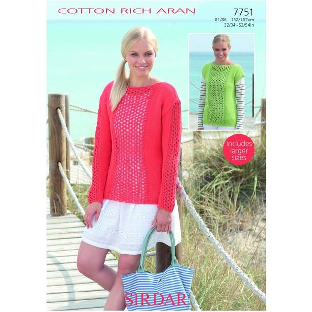 Sirdar Cotton Rich Knitting Pattern 7751