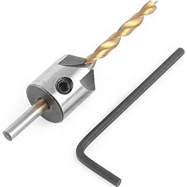 Countersink Drill Bit Set Akozon Wood Countersink Drill Bit Steel Countersink Drill Bit Carpentry Woodworking Boring Tool Round Shank With LWrench Hex