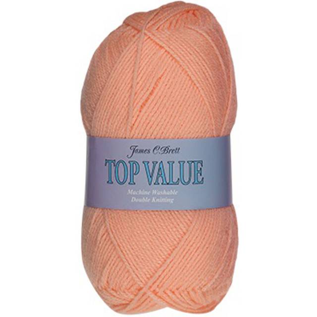 (8450 (Bright Peach)) James Brett Top Value DK Acrylic Knitting Yarn 100g