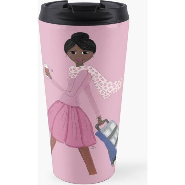 Insulated Travel Coffee Mug Cart Girl - Best Life Stainless Steel Cup Tumbler 17oz